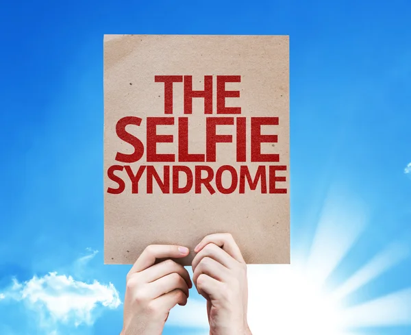 De kaart Selfie syndroom — Stockfoto