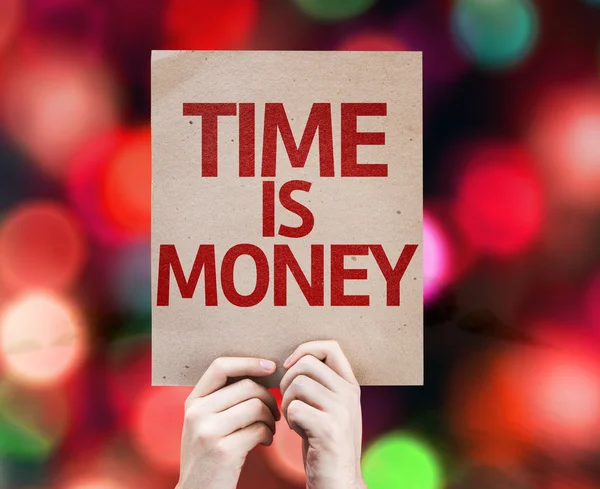 El tiempo es dinero tarjeta —  Fotos de Stock