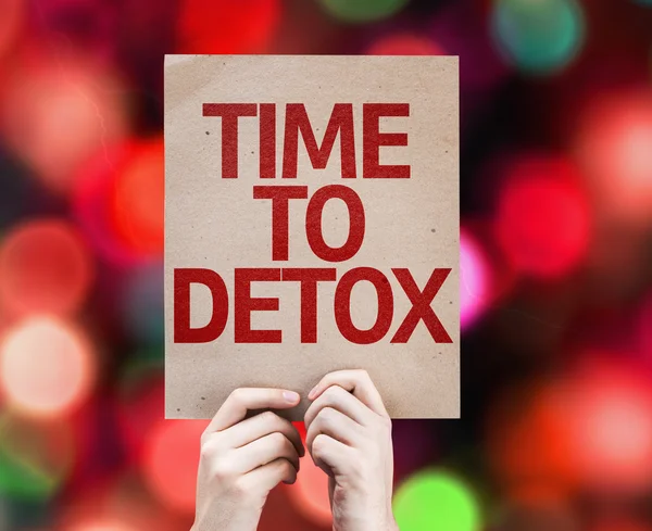 Tijd aan Detox kaart — Stockfoto