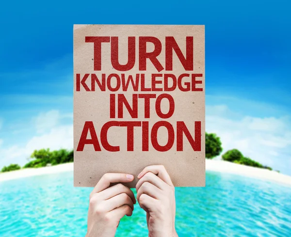 Turn Knowledge Into Action card — Stock Photo, Image
