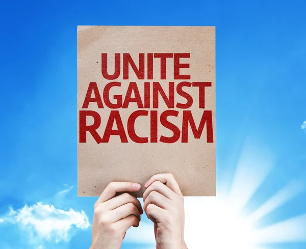 Unite tegen racisme kaart — Stockfoto