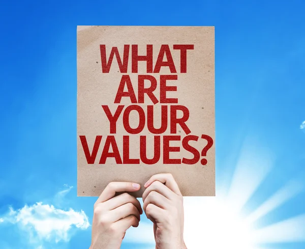 Vilka är dina värderingar? kort — Stockfoto