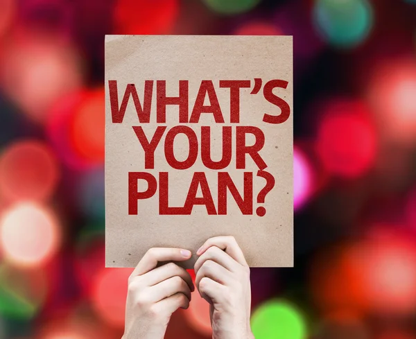 Whats Your Plan? card — Stock Photo, Image