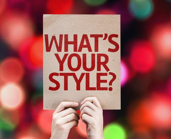 ¿Cuál es tu estilo? tarjeta — Foto de Stock