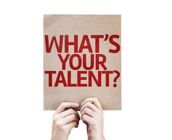 Wat is uw Talent? kaart — Stockfoto