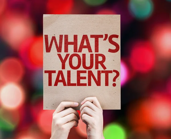 Whats Your Talent? card — Stock Photo, Image