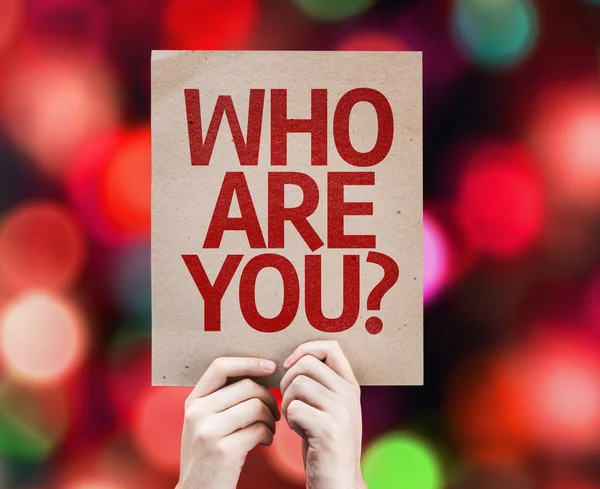 Who Are You? card — Stock Photo, Image