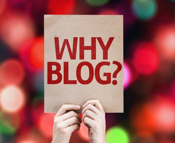 Why Blog? card — Stock Photo, Image