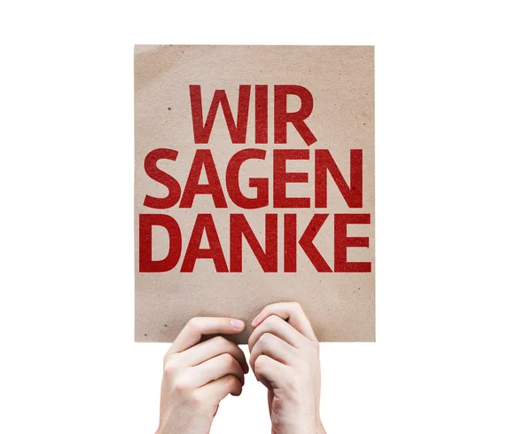 We Say Thank You (In German) card — Stock Photo, Image