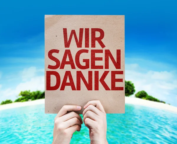 We Say Thank You (In German) card — Stock Photo, Image