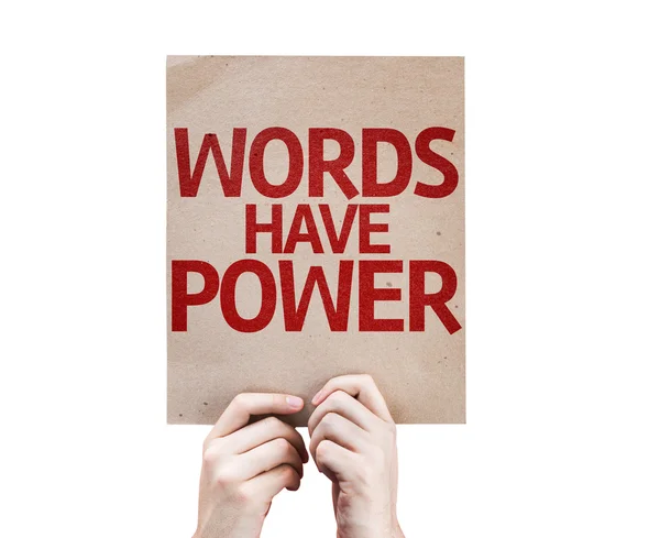 Las palabras tienen tarjeta de poder — Foto de Stock