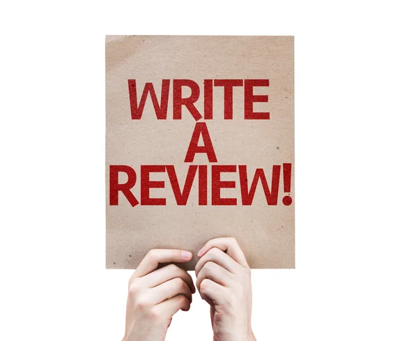 Write a Review card — Stock Photo, Image