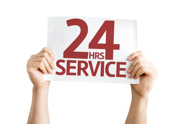 24-Stunden-Service-Karte — Stockfoto