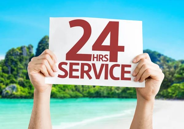 24 Hrs Service card — Stock Photo, Image