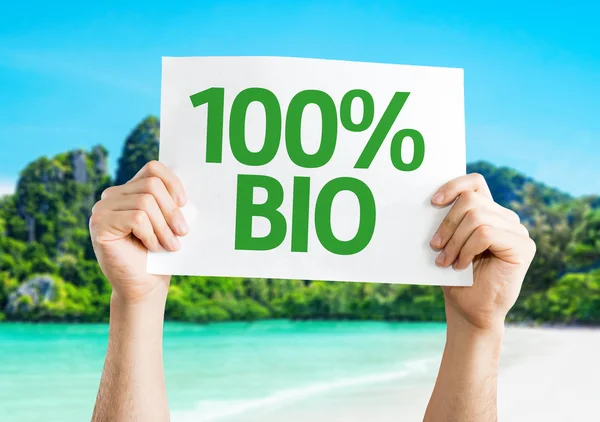 100 procent Bio kort — Stockfoto