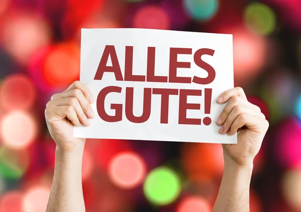 All The Best (in German) card — Stock Photo, Image