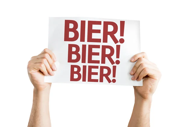 Beer (in German) card — Stock Photo, Image