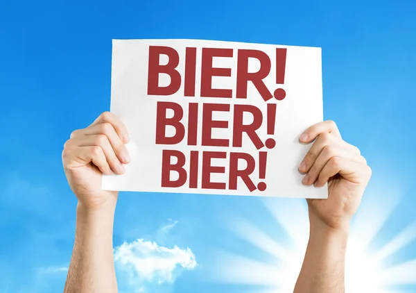 Beer (in German) card — Stock Photo, Image