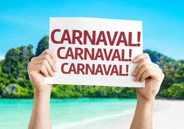 Karneval (v portugalštině) karta — Stock fotografie