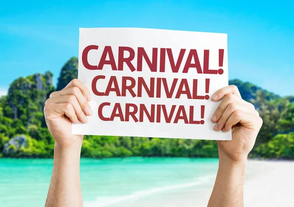 Carnaval! Carnaval! Carnaval! cartão — Fotografia de Stock
