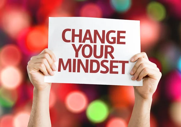 Altere seu cartão de mentalidade — Fotografia de Stock