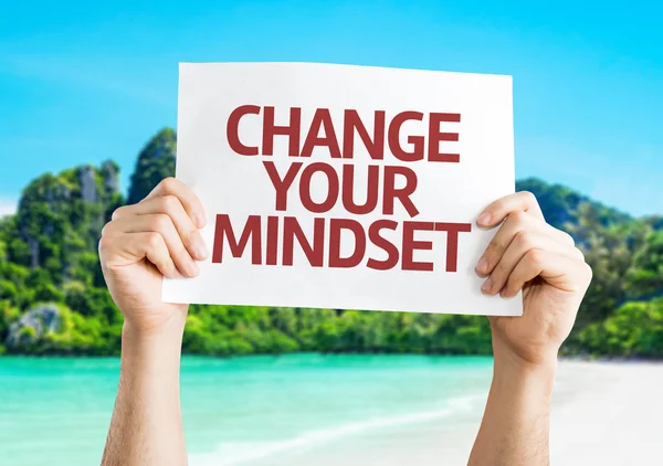 Değişiklik Your Mindset kartı — Stok fotoğraf