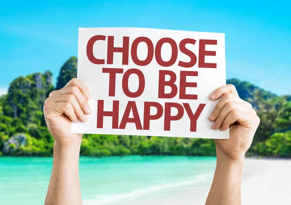 Elegir ser feliz tarjeta —  Fotos de Stock