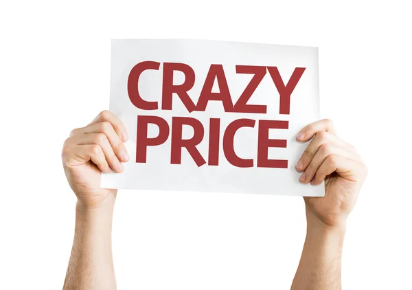 Çılgın fiyat kartı — Stok fotoğraf