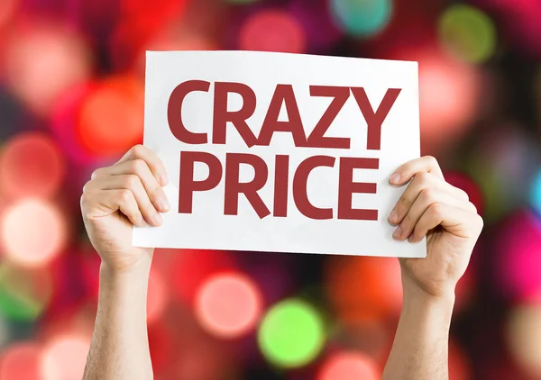 Kartu Crazy Price — Stok Foto