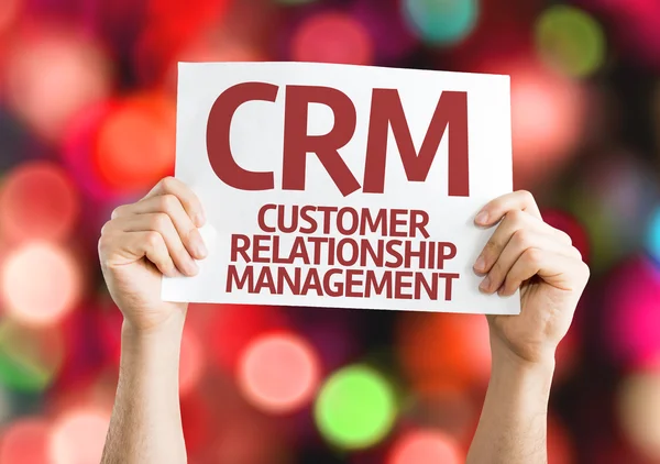 Zarządzanie relacjami z klientami CRM karty — Zdjęcie stockowe