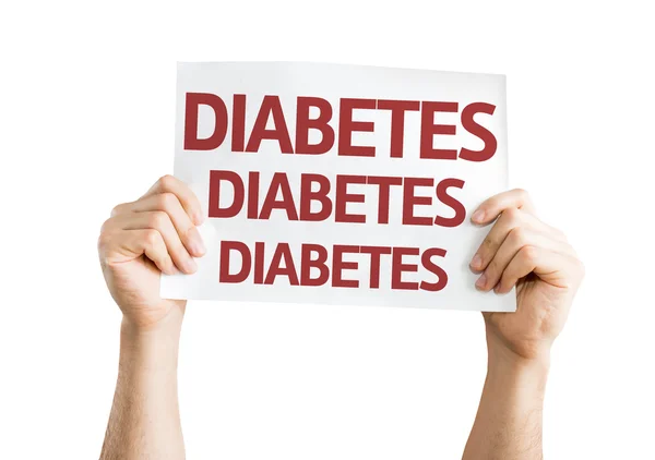 Diabetes Diabetes Cartão de diabetes — Fotografia de Stock