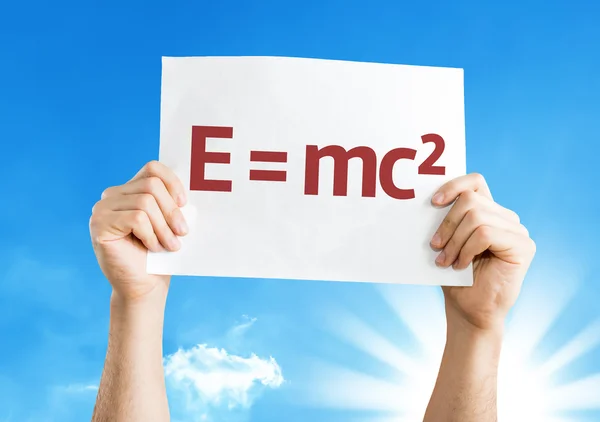 E equal to mc2 card — Stock Photo, Image