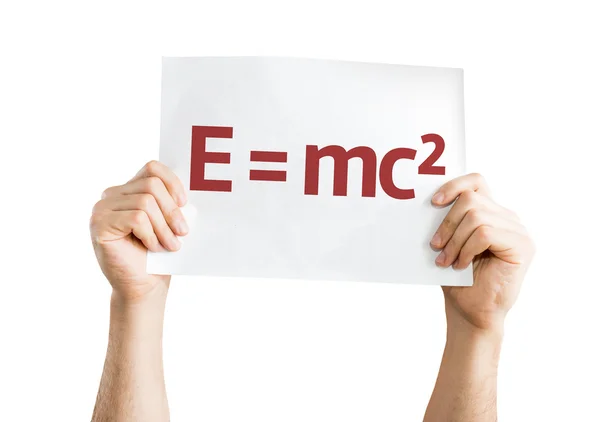 E equal to mc2 card — Stock Photo, Image