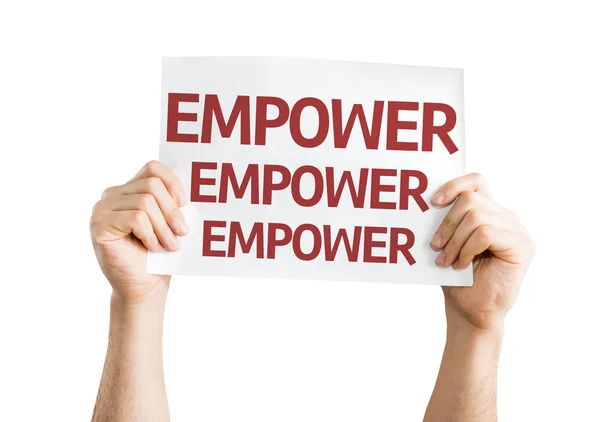 Empower-Karte isoliert auf weiß — Stockfoto