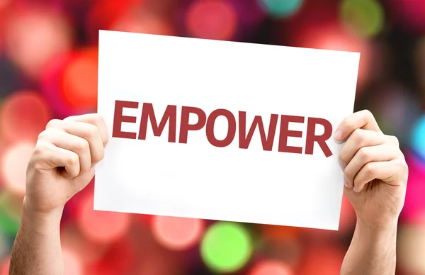 Empower card with colorful background — Stock Photo, Image