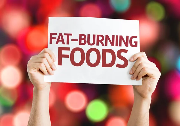 Fat Burning Foods kort — Stockfoto