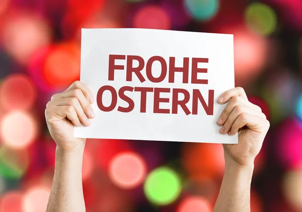 Feliz cartão de Páscoa (em alemão) — Fotografia de Stock