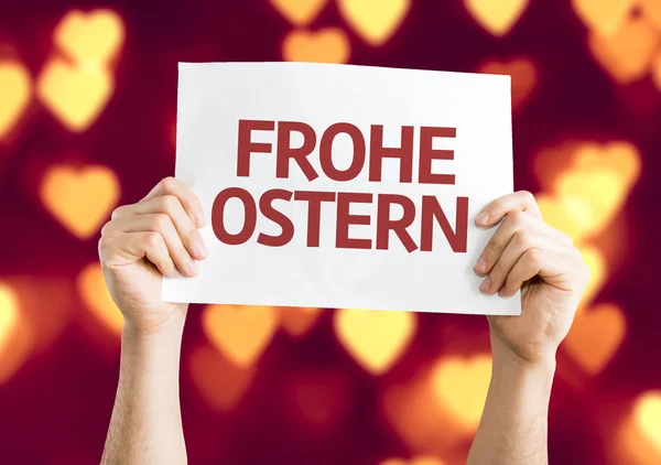 Frohe Ostern (auf Deutsch) Karte — Stockfoto