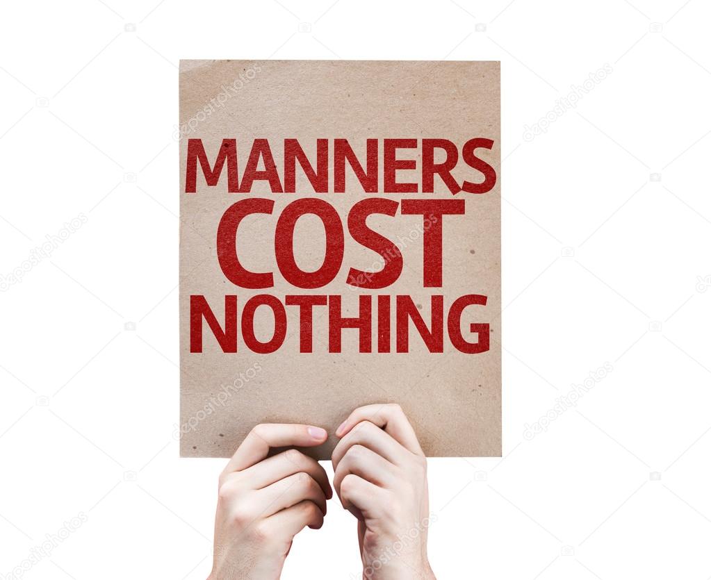 Manners Cost Nothing card