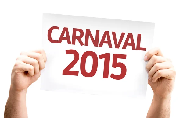 Karnaval 2015 (yılında Portekizce) kartı — Stok fotoğraf