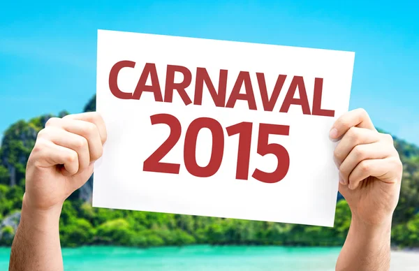 Carnival 2015 (in Portuguese) card — Stock Photo, Image