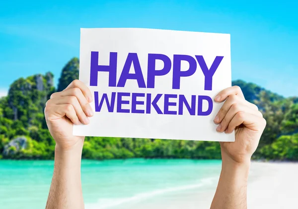 Happy Weekend card — Stock Photo, Image