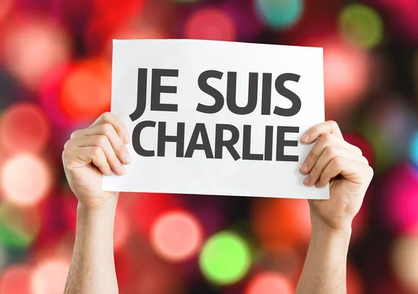 I am Charlie (In French) card — Stock Photo, Image