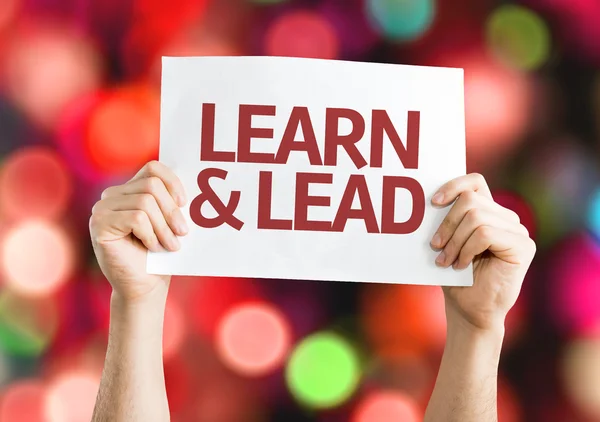 Learn & Lead card — Stock Photo, Image