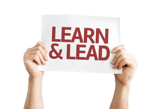 Learn & Lead card — Stock Photo, Image