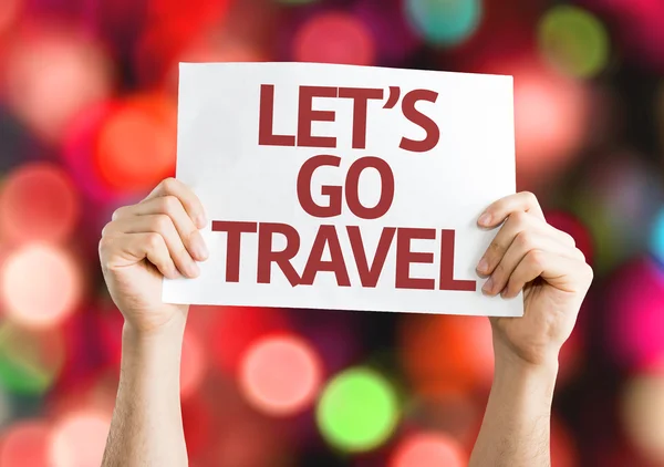 Lets Go Travel kaart — Stockfoto