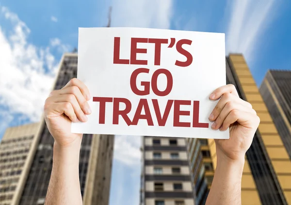 Lets Go Travel kaart — Stockfoto