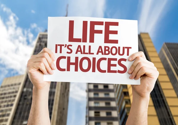 Life is All About Choices card — Stock Photo, Image