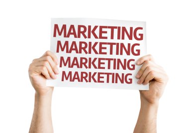 Pazarlama kartı elinde