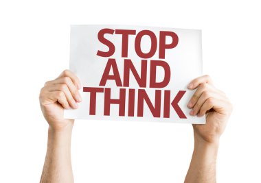 Dur ve düşünmek kartı